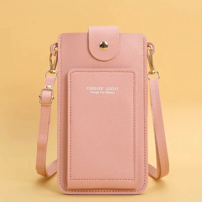 Stylish Leather Handbag with Crossbody Strap & Phone Wallet