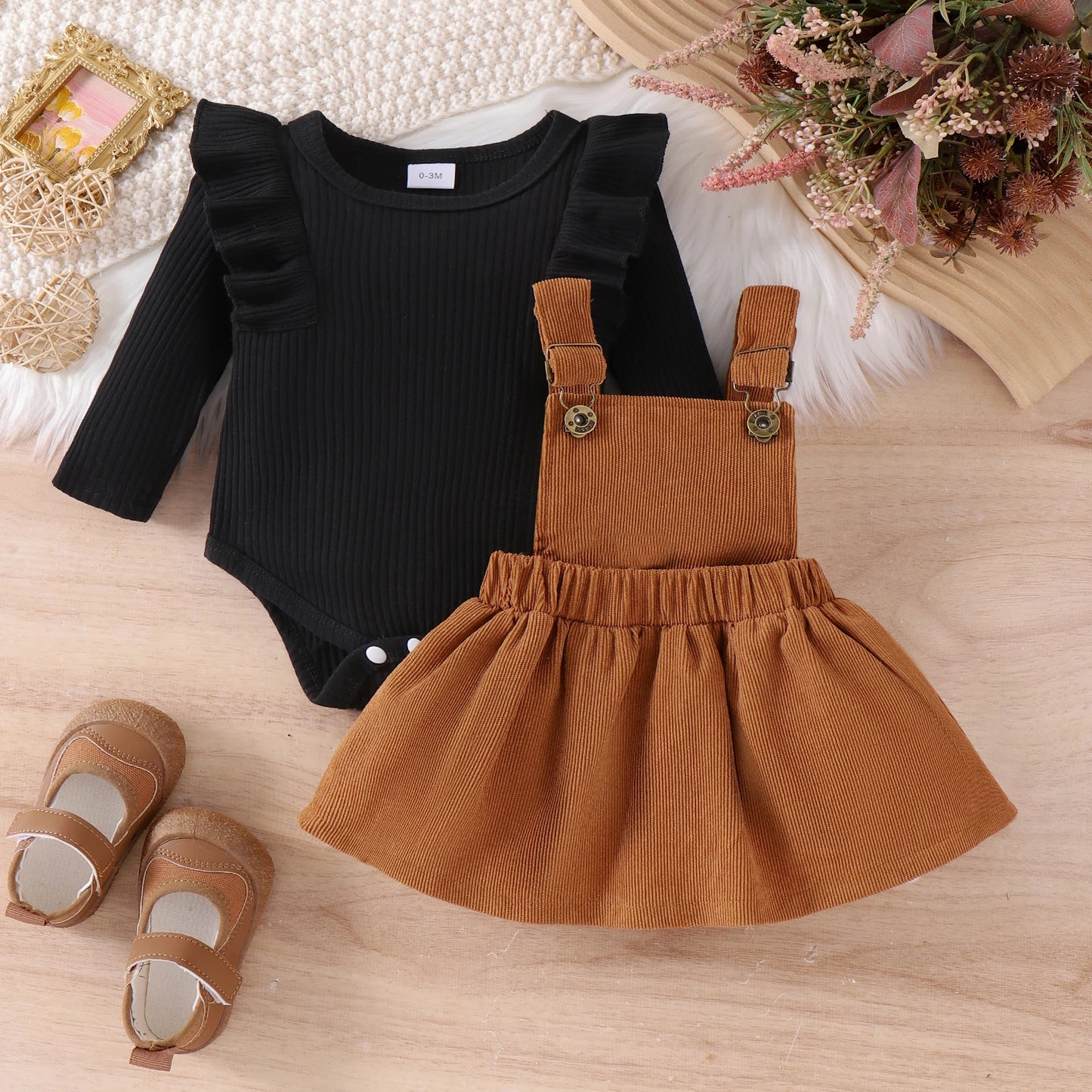 2PCS Autumn Baby Outfit – Hoodie & Pants Set (0–18M)