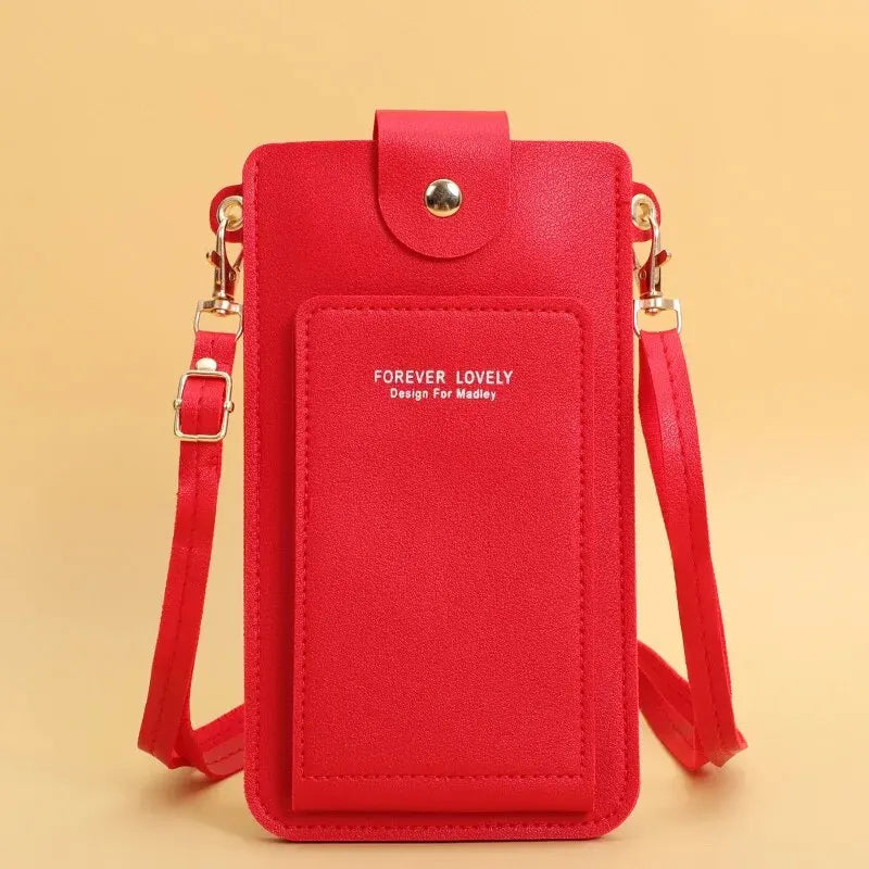 Stylish Leather Handbag with Crossbody Strap & Phone Wallet