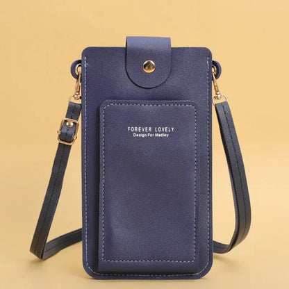 Stylish Leather Handbag with Crossbody Strap & Phone Wallet