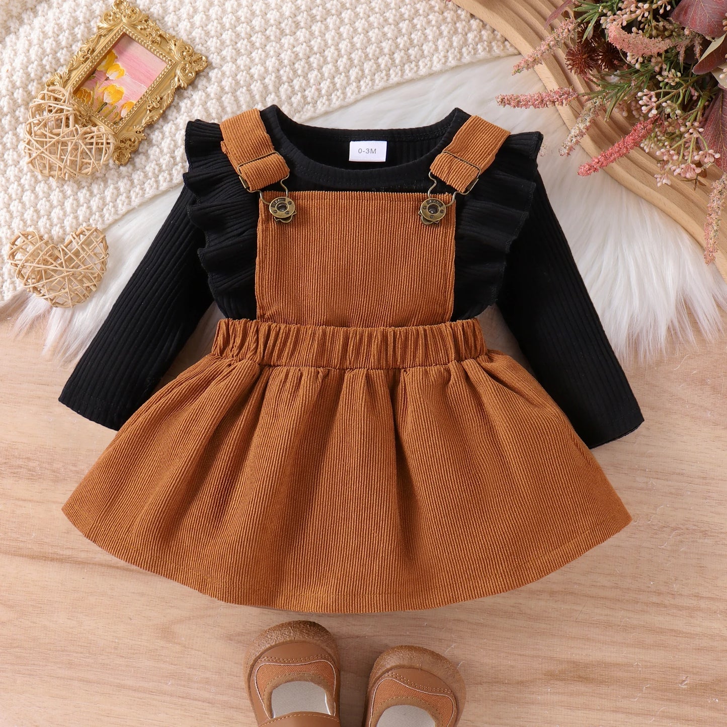 2PCS Autumn Baby Outfit – Hoodie & Pants Set (0–18M)