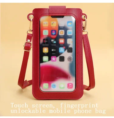 Stylish Leather Handbag with Crossbody Strap & Phone Wallet