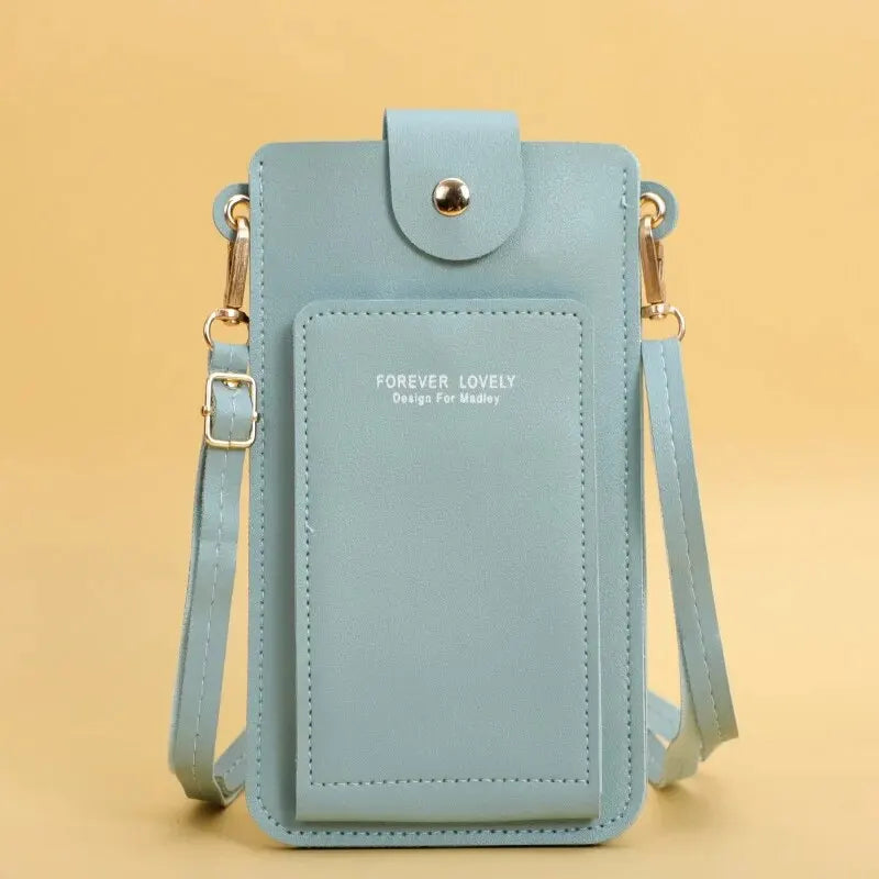 Stylish Leather Handbag with Crossbody Strap & Phone Wallet