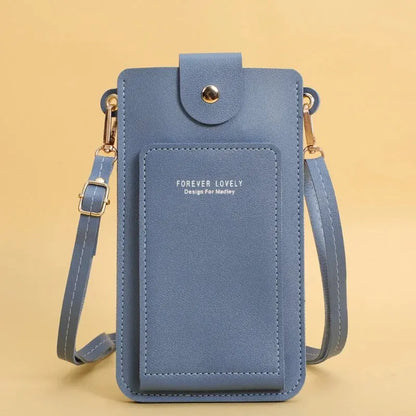 Stylish Leather Handbag with Crossbody Strap & Phone Wallet