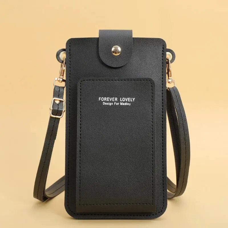 Stylish Leather Handbag with Crossbody Strap & Phone Wallet