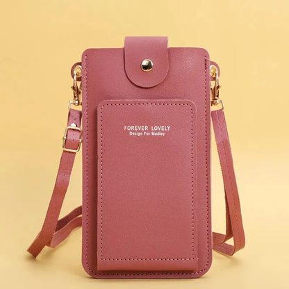 Stylish Leather Handbag with Crossbody Strap & Phone Wallet